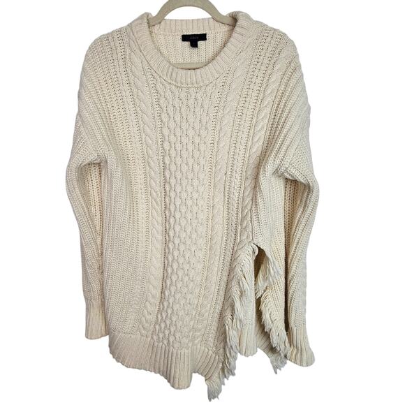 J. Crew Womens Fisherman Sweater Cable Knit Coastal Natural S Preppy Old Money - Picture 1 of 9